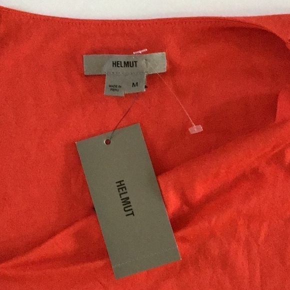 Helmut Lang Feather Jersey Dress in Torch NWT - Picture 4 of 5